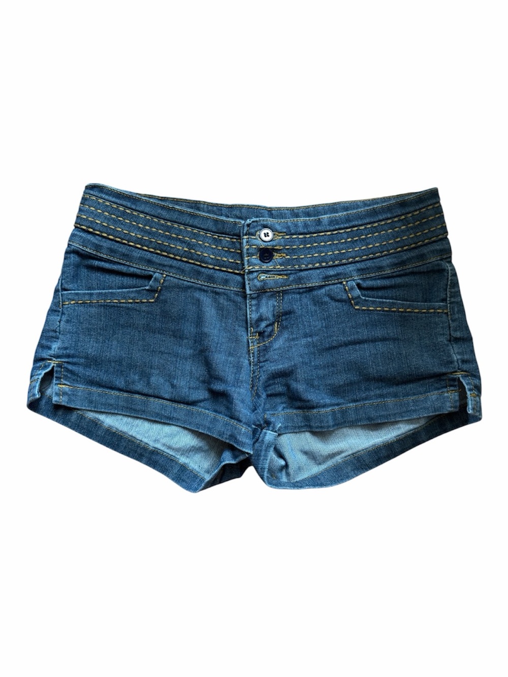 Women's Low-Rise Denim Jean Shorts in Blue